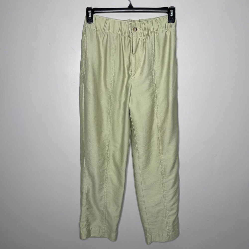 MADEWELL Pants Womens Small S Green Tapered Huston Pull-On Crop MC989